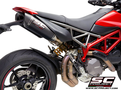 Ducati HYPERMOTARD 950 (2021 - 2025) - RVE - SP - EURO 5 Pair of SC1-M Mufflers, Carbon fiber, with Carbon fiber end cap