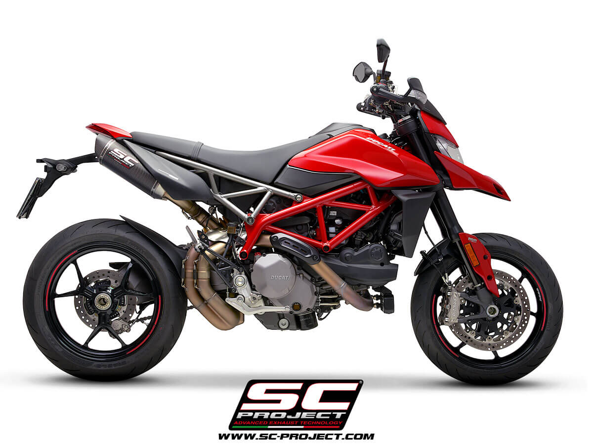 Ducati HYPERMOTARD 950 (2021 - 2025) - RVE - SP - EURO 5 Pair of SC1-M Mufflers, Carbon fiber, with Carbon fiber end cap