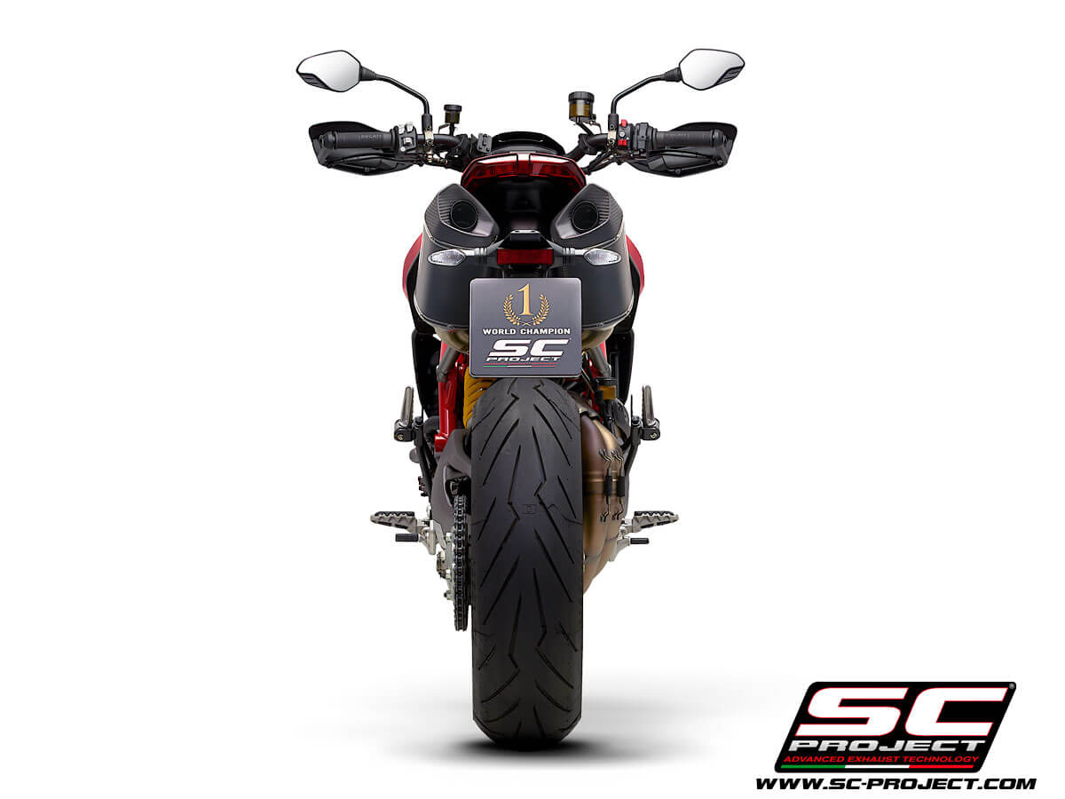 Ducati HYPERMOTARD 950 (2021 - 2025) - RVE - SP - EURO 5 Pair of SC1-M Mufflers, Carbon fiber, with Carbon fiber end cap
