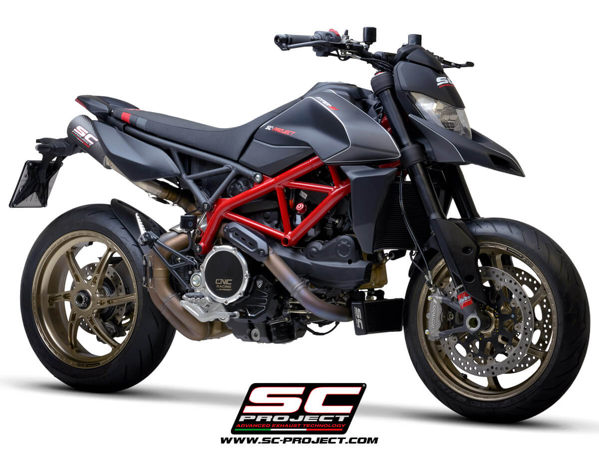 Ducati HYPERMOTARD 950 (2021 - 2025) - RVE - SP - EURO 5 Pair of CR-T M2 mufflers, carbon fibre, with titanium end cap