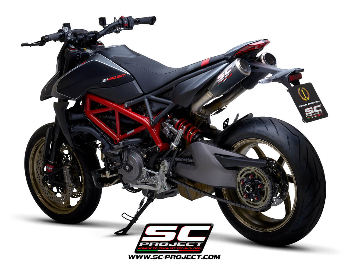 Ducati HYPERMOTARD 950 (2021 - 2025) - RVE - SP - EURO 5 Pair of CR-T M2 mufflers, carbon fibre, with titanium end cap