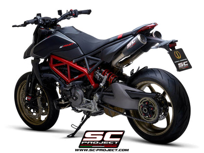 Ducati HYPERMOTARD 950 (2021 - 2025) - RVE - SP - EURO 5 Pair of CR-T M2 mufflers, carbon fibre, with titanium end cap