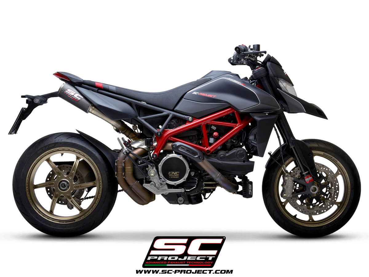 Ducati HYPERMOTARD 950 (2021 - 2025) - RVE - SP - EURO 5 Pair of CR-T M2 mufflers, carbon fibre, with titanium end cap
