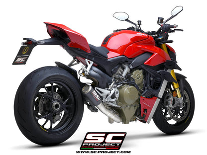 DUCATI STREETFIGHTER V4 (2021-2023) CR-T M2 Muffler, carbon fibre, with titanium end cap and de-cat link