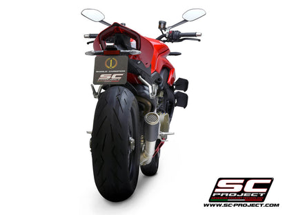 DUCATI STREETFIGHTER V4 (2021-2023) CR-T M2 Muffler, carbon fibre, with titanium end cap and de-cat link