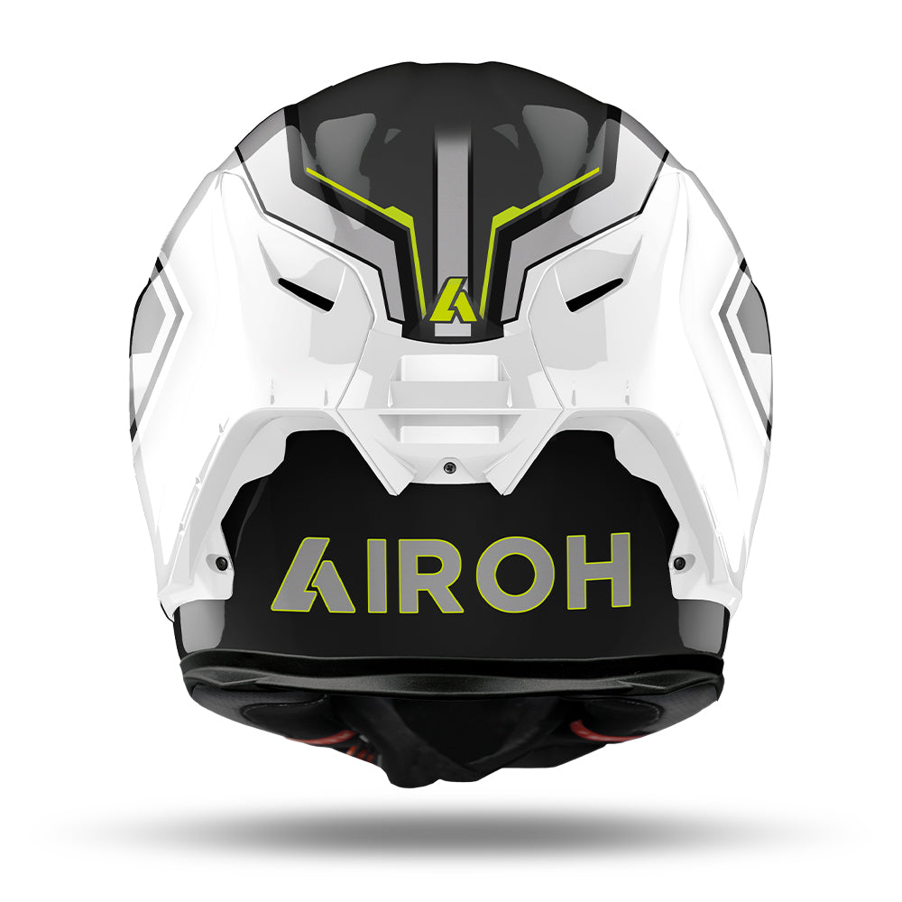 AIROH GP550-S ‘RUSH’ WHITE/YELLOW GLOSS