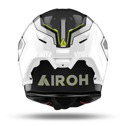 AIROH GP550-S ‘RUSH’ WHITE/YELLOW GLOSS