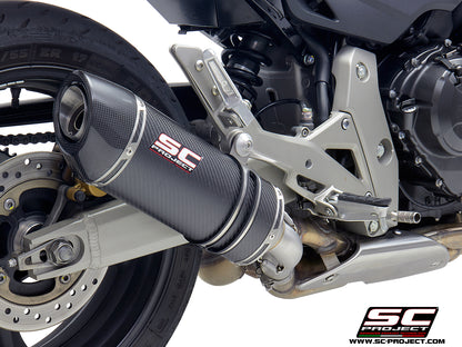 HONDA CB600F HORNET (2007 - 2016) Oval Muffler, with carbon fibre end cap