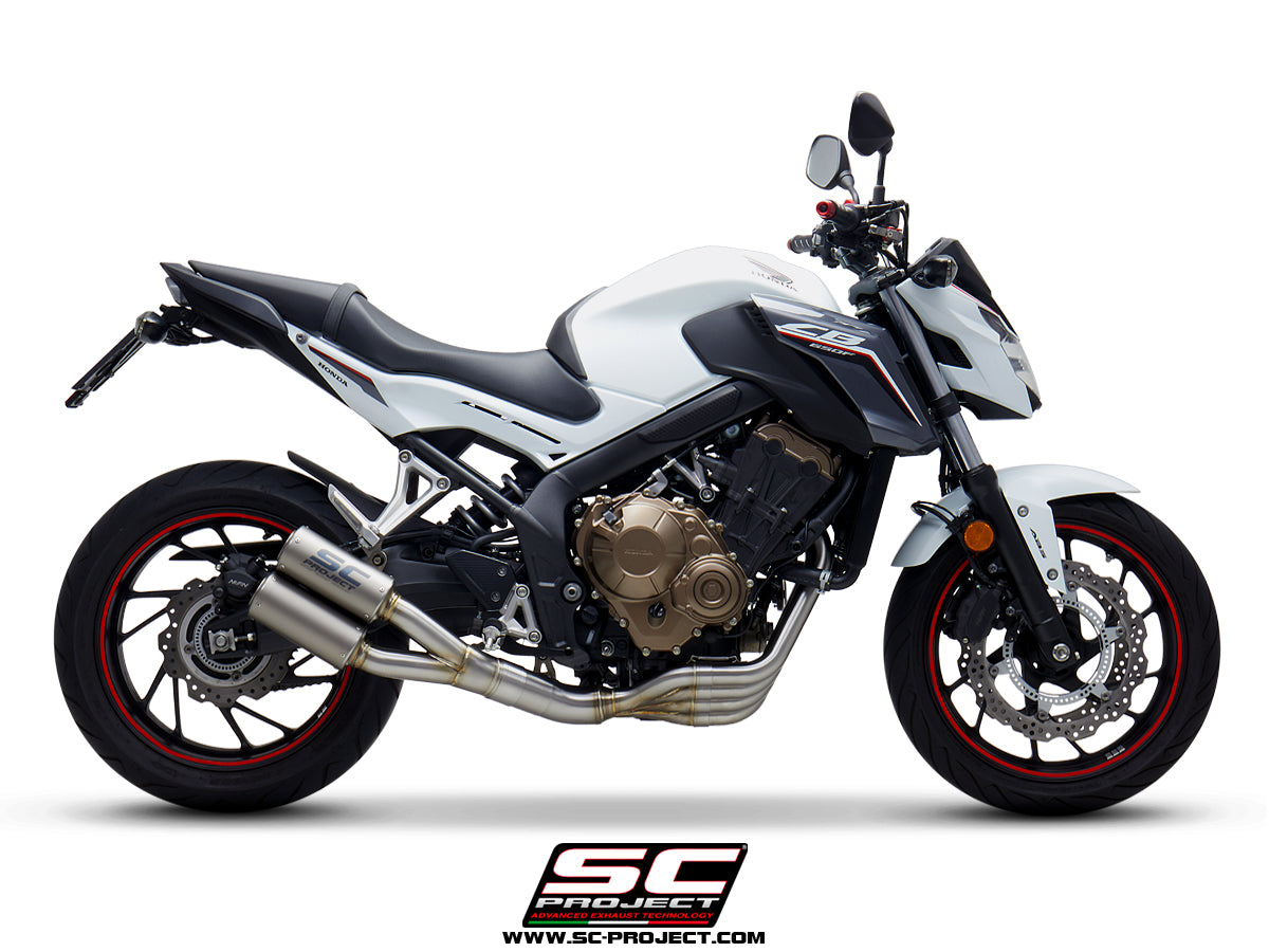HONDA CB650F (2017 - 2018) Full Exhaust System 4-1-2, with Twin CR-T Muffler, Titanium
