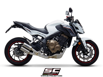 HONDA CB650F (2017 - 2018) Full Exhaust System 4-1-2, with Twin CR-T Muffler, Titanium