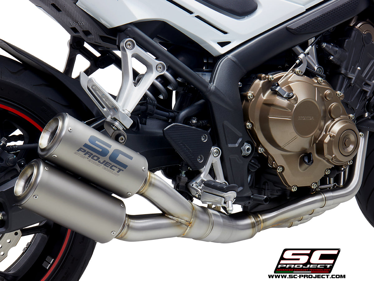HONDA CB650F (2017 - 2018) Full Exhaust System 4-1-2, with Twin CR-T Muffler, Titanium