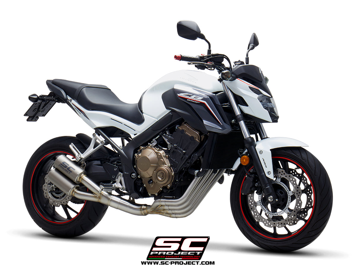 HONDA CB650F (2017 - 2018) Full Exhaust System 4-1-2, with Twin CR-T Muffler, Titanium