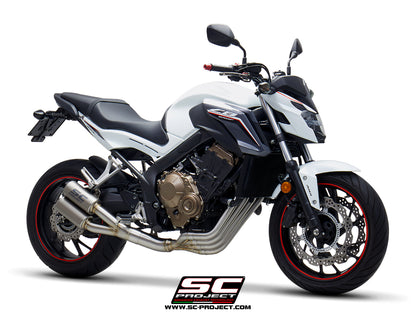 HONDA CB650F (2017 - 2018) Full Exhaust System 4-1-2, with Twin CR-T Muffler, Titanium
