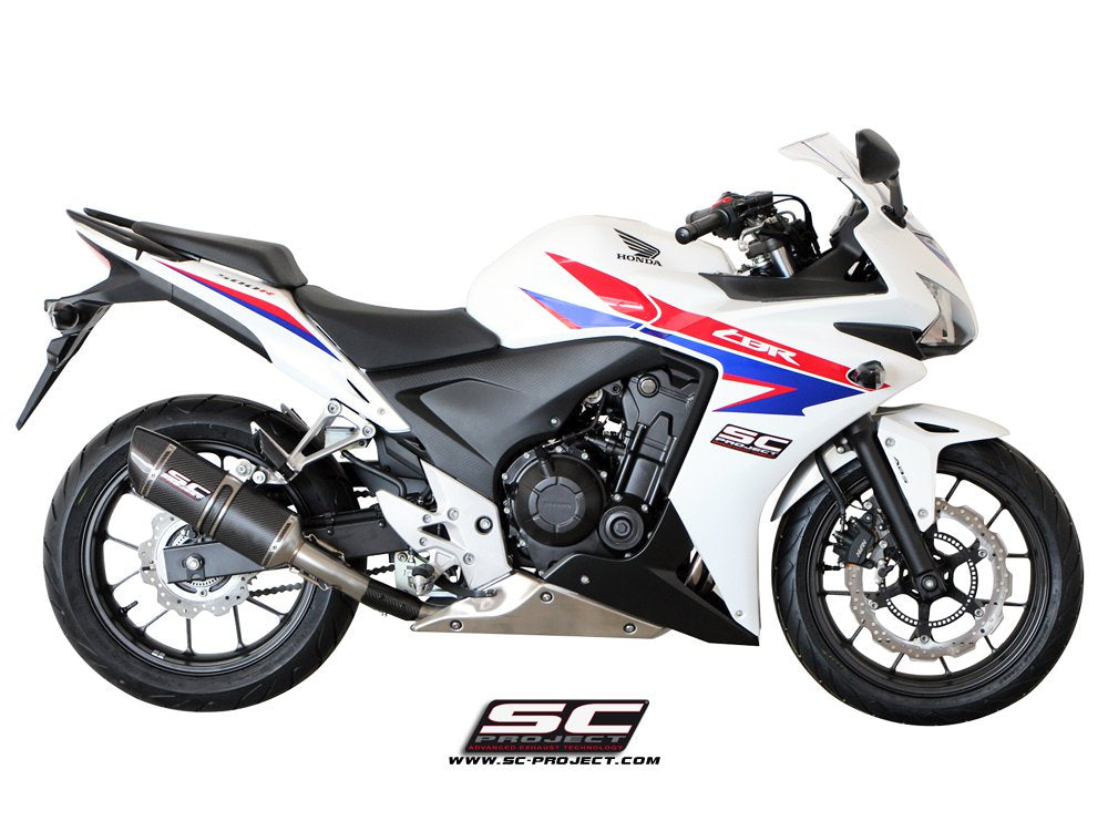 HONDA CBR500R (2012 - 2016) Oval Muffler, with carbon fibre end cap