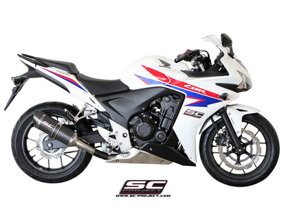 HONDA CBR500R (2012 - 2016) Oval Muffler, with carbon fibre end cap