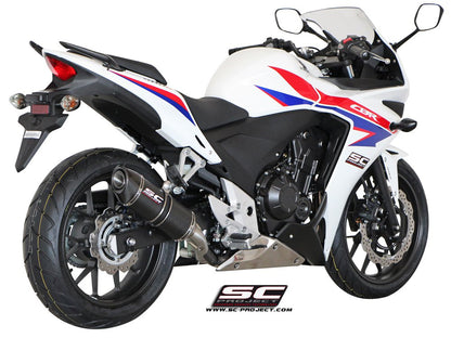 HONDA CBR500R (2012 - 2016) Oval Muffler, with carbon fibre end cap