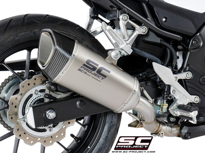 HONDA CBR500R (2017-2018) HONDA CB500 (2017 - 2018) - X - F SC1-R Muffler, with carbon fibre end cap