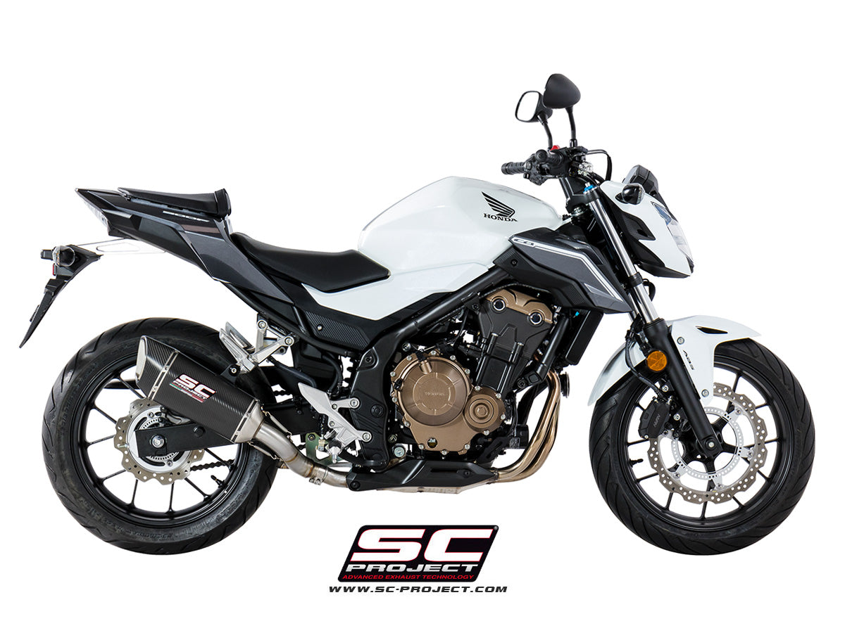 HONDA CBR500R (2017-2018) HONDA CB500 (2017 - 2018) - X - F SC1-R Muffler, with carbon fibre end cap