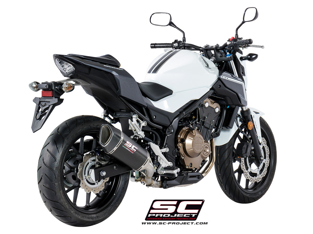 HONDA CBR500R (2017-2018) HONDA CB500 (2017 - 2018) - X - F SC1-R Muffler, with carbon fibre end cap