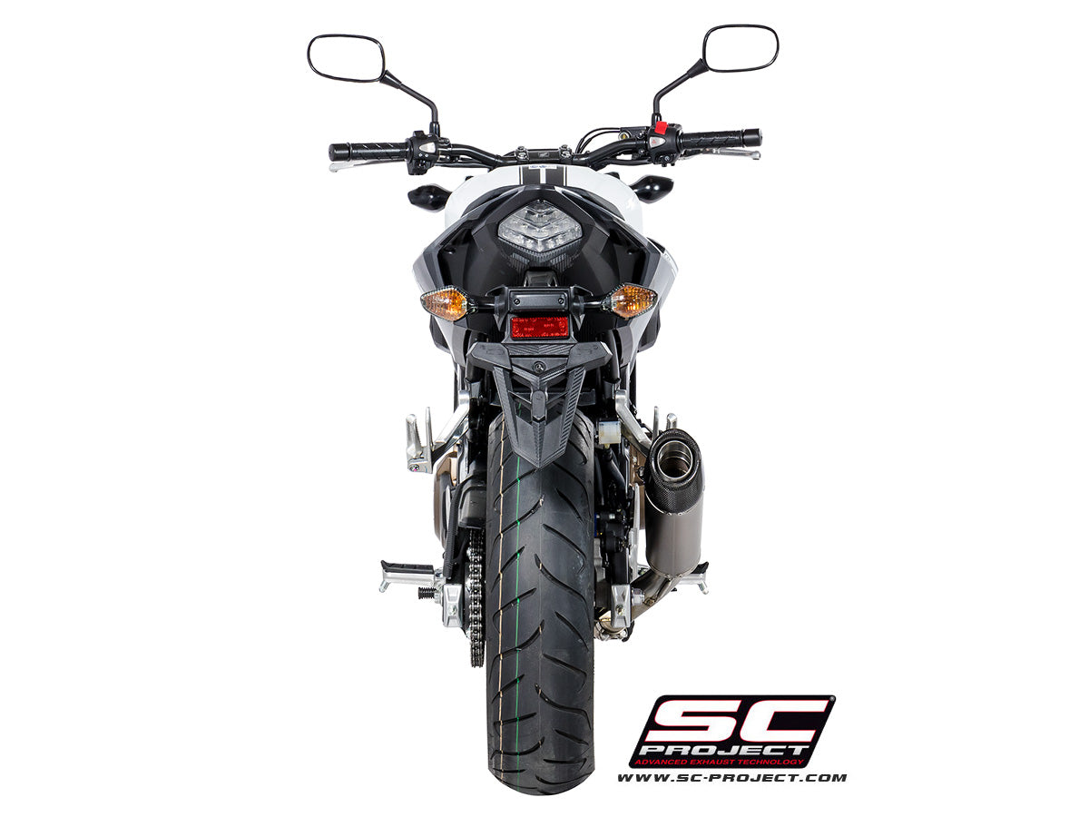 HONDA CBR500R (2017-2018) HONDA CB500 (2017 - 2018) - X - F Conic Muffler, titanium, with carbon fibre end cap