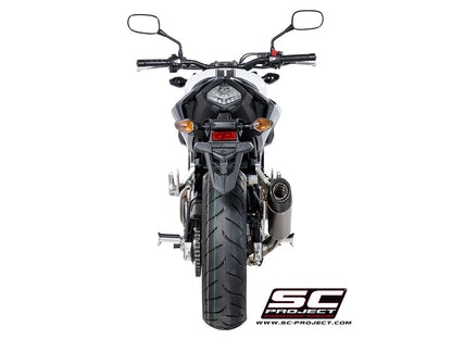 HONDA CBR500R (2017-2018) HONDA CB500 (2017 - 2018) - X - F Conic Muffler, titanium, with carbon fibre end cap