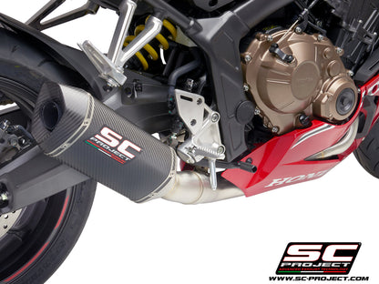 HONDA CBR650R (2019-2023) Full Exhaust System 4-1, with SC1-M Muffler, with Carbon fibre end cap