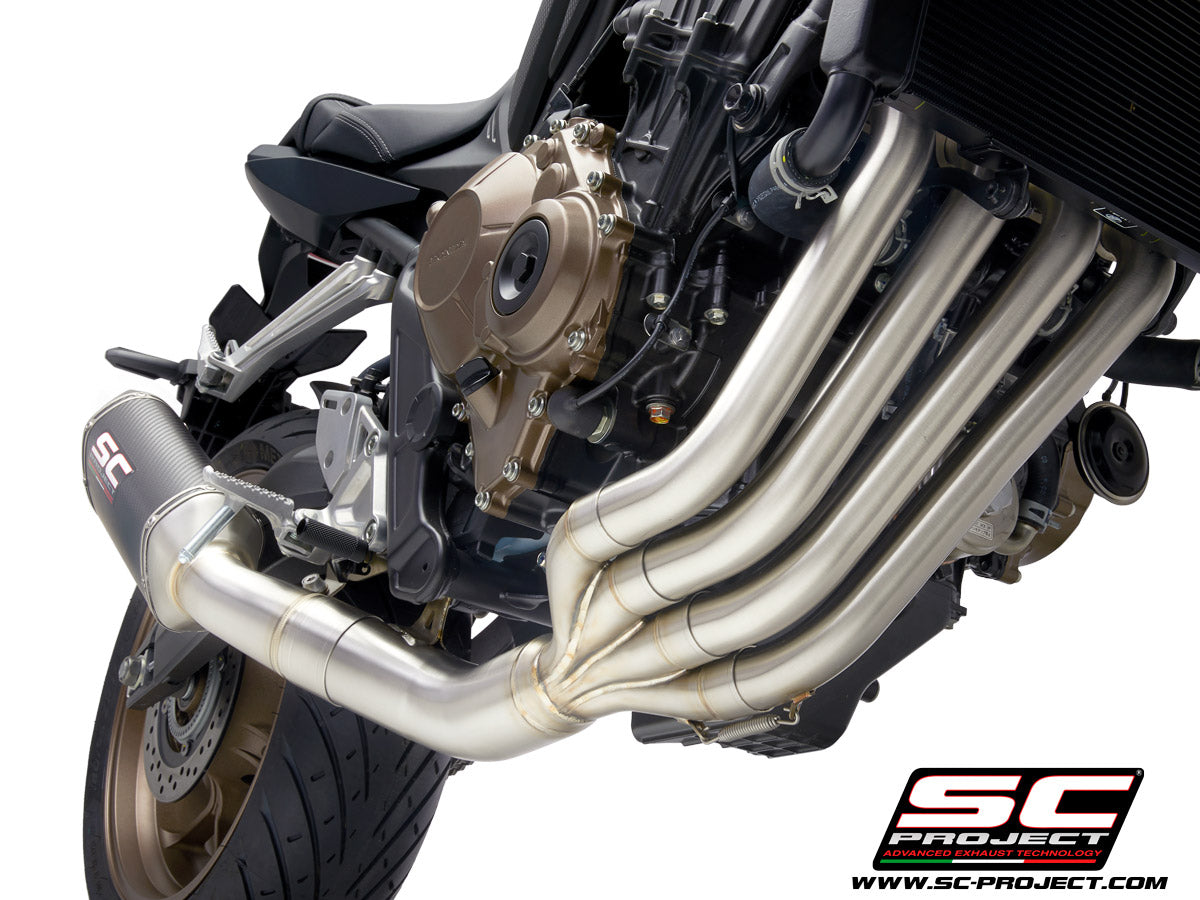 HONDA CBR650R (2019-2023) Full Exhaust System 4-1, with SC1-M Muffler, with Carbon fibre end cap
