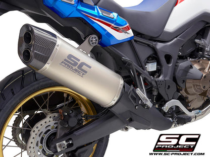 HONDA CRF1000L AFRICA TWIN (2016 - 2019) - ADVENTURE Adventure Muffler, Titanium, with Carbon fibre end cap