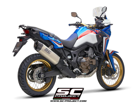 HONDA CRF1000L AFRICA TWIN (2016 - 2019) - ADVENTURE Adventure Muffler, Titanium, with Carbon fibre end cap
