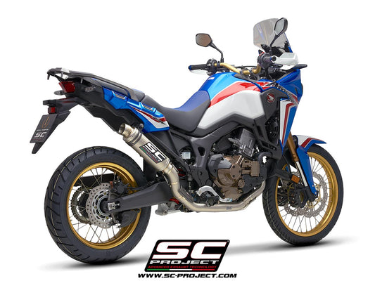 HONDA CRF1000L AFRICA TWIN (2016 - 2019) - ADVENTURE Full Exhaust System 2-1, with GP65 Muffler, Titanium