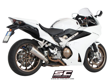 HONDA VFR800F (2014 - 2016) Conic Muffler, with Carbon fibre end cap