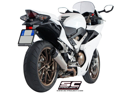 HONDA VFR800F (2014 - 2016) Conic Muffler, with Carbon fibre end cap