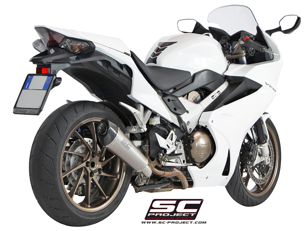 HONDA VFR800F (2014 - 2016) Conic Muffler, with Carbon fibre end cap
