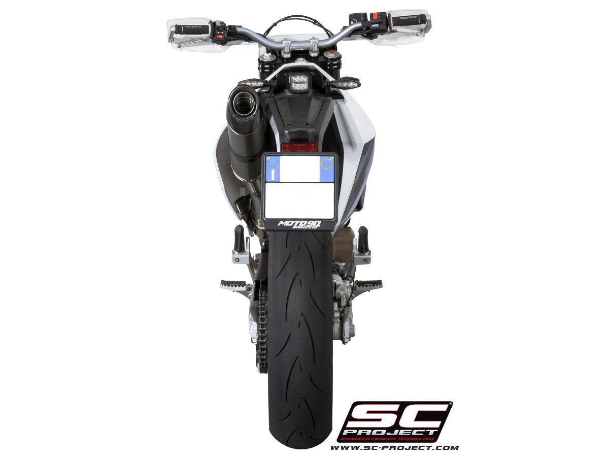 HUSQVARNA 701 Oval Muffler, Titanium, with Carbon fibre end cap