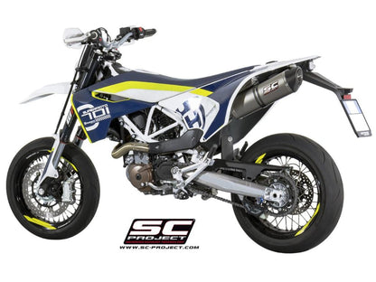 HUSQVARNA 701 Oval Muffler, Titanium, with Carbon fibre end cap