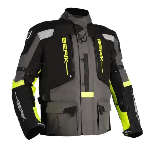 BERIK EXPLORER-ADV (BLACK / GREY / HI-VIZ) ADVENTURE JACKET