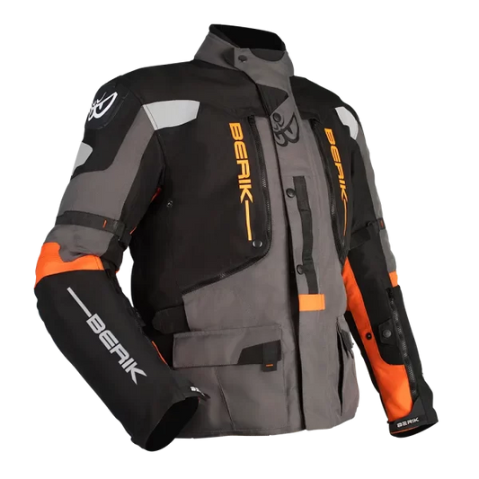 BERIK EXPLORER-ADV (BLACK / GREY / ORANGE) ADVENTURE JACKET
