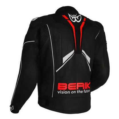 BERIK MONZA JACKET (BLACK / FLURO-RED)