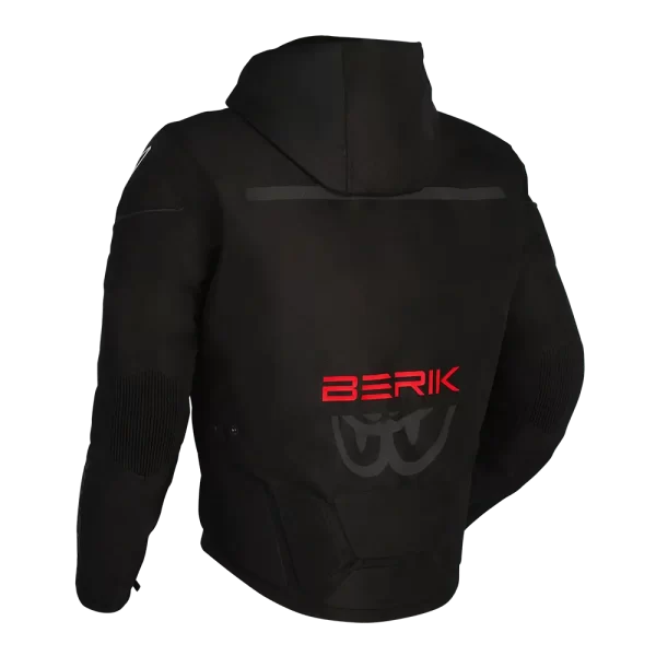BERIK STAR HOODIE (BLACK / FLURO-RED)