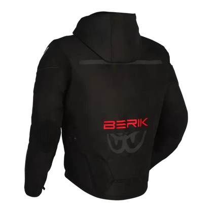 BERIK STAR HOODIE (BLACK / FLURO-RED)