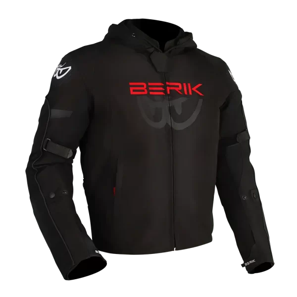 BERIK STAR HOODIE (BLACK / FLURO-RED)