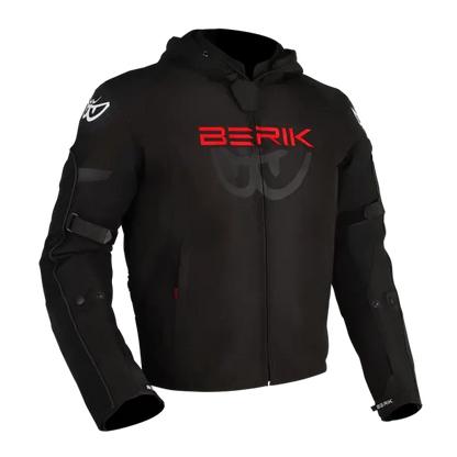 BERIK STAR HOODIE (BLACK / FLURO-RED)