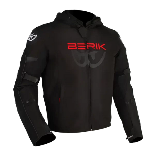 BERIK STAR HOODIE (BLACK / FLURO-RED)