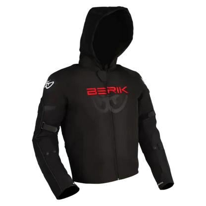 BERIK STAR HOODIE (BLACK / FLURO-RED)
