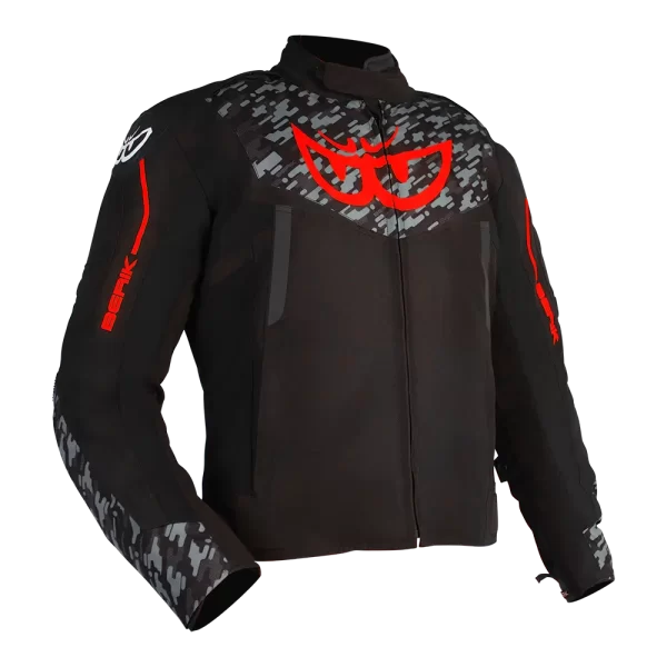 BERIK VELOCE JACKET (BLACK / CAMO / FLURO-RED)