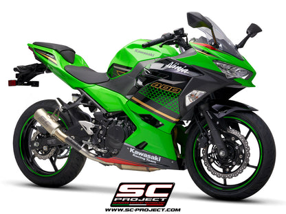 KAWASAKI NINJA 400 (2018 - 2023) CR-T Muffler, Titanium, with Titanium end cap
