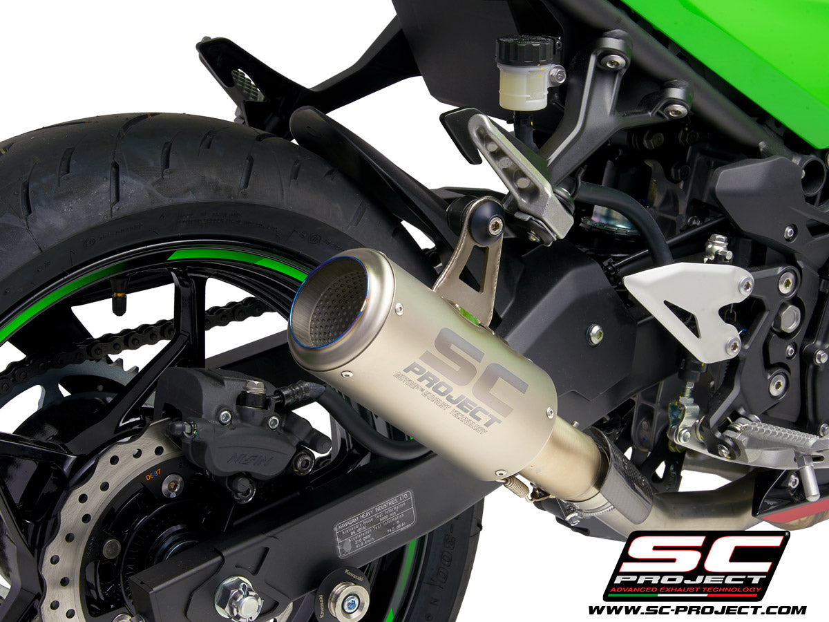 KAWASAKI NINJA 400 (2018 - 2023) CR-T Muffler, Titanium, with Titanium end cap