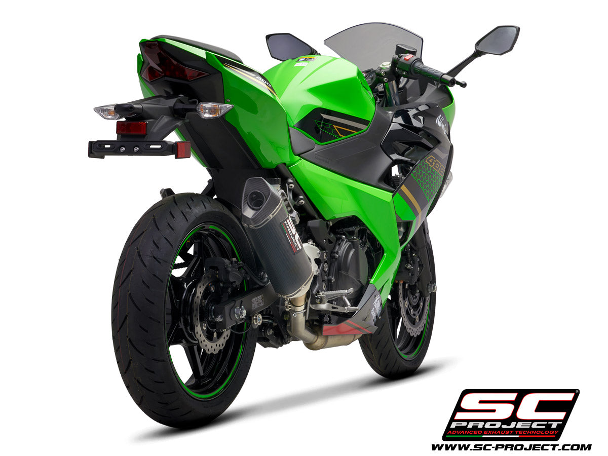 KAWASAKI NINJA 400 (2018 - 2023) SC1-M Muffler, with Carbon fibre end cap