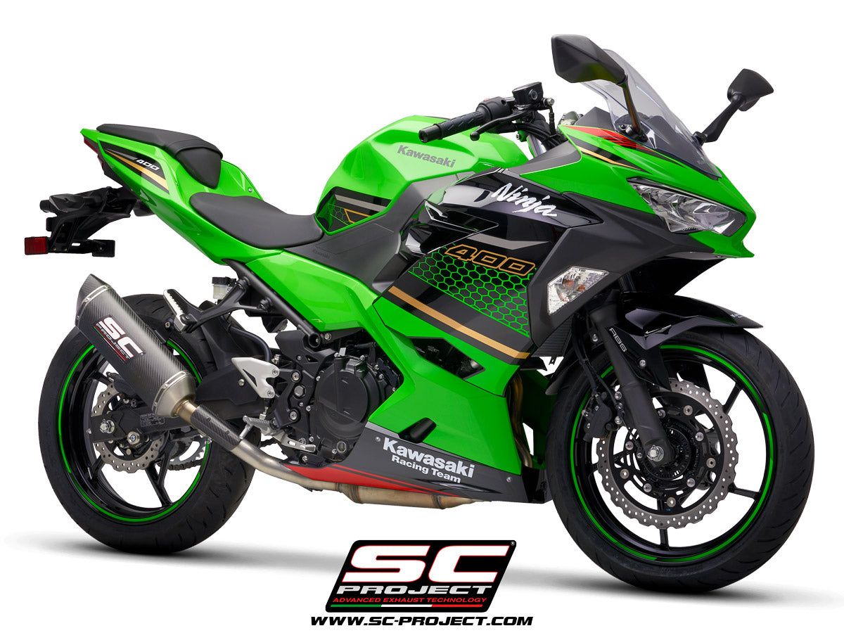 KAWASAKI NINJA 400 (2018 - 2023) SC1-M Muffler, with Carbon fibre end cap