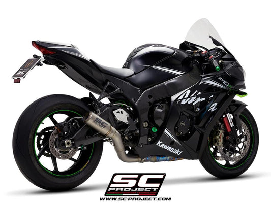 KAWASAKI NINJA ZX-10R - RR (2016 - 2020) CR-T Muffler, Titanium, with Titanium end cap, with de-cat link pipe